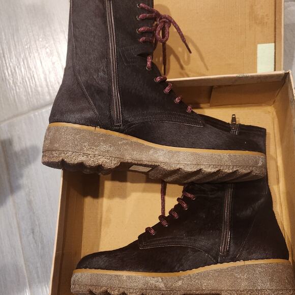 Free People Tao burgundy lace-up boots size 41 - Picture 4 of 8